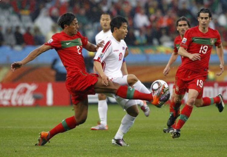 Jogo entre Portugal e Coreia do Norte na Copa de 2010