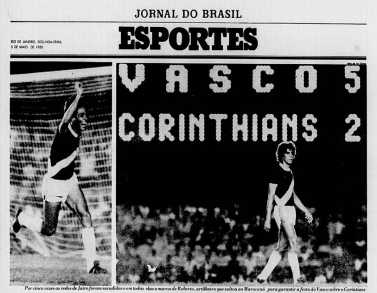 Dinamite voltou ao Vasco com show sobre o Corinthians