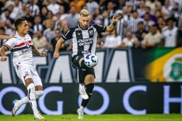 Ceará e São Paulo empatam em 1 a 1, em partida válida pela 6ª rodada do Campeonato Brasileiro 2025, na Arena Castelão.