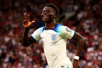 Bukayo Saka, atacante da Seleção da Inglaterra