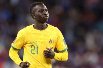 Garang Kuol, atacante da Seleção da Austrália